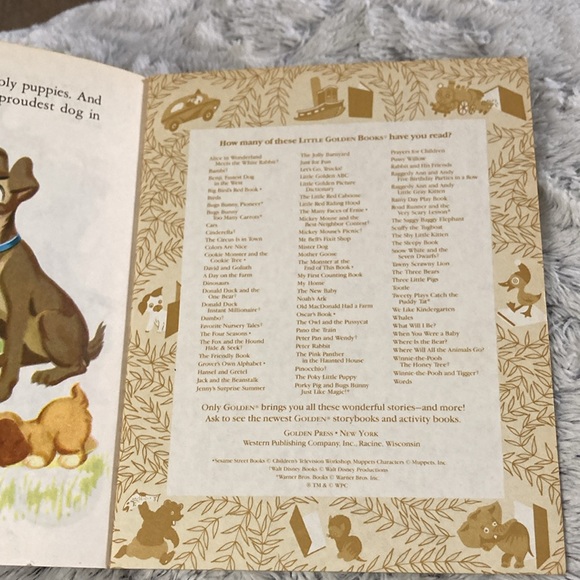 Vintage Disney Lady and the tramp Little Golden books copyright 1954 - Picture 8 of 9